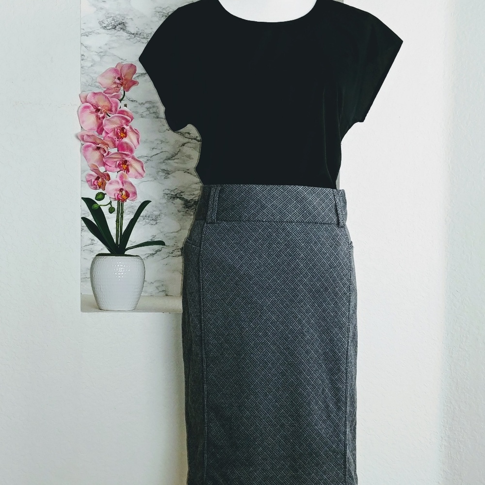 Marina Luna Gray Pencil Skirt